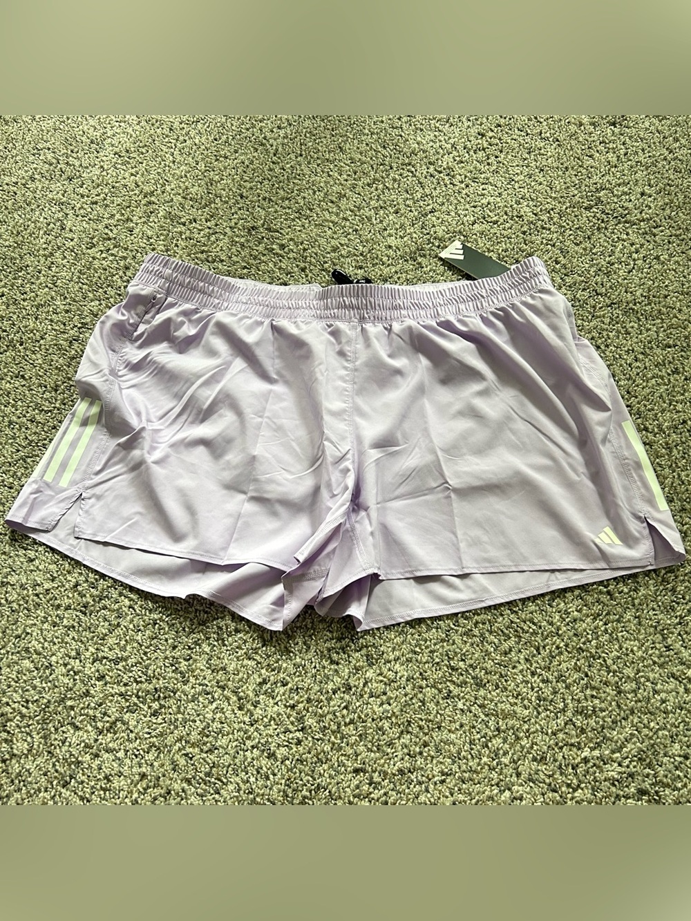 Adidas Womens Own The Run Lined Running Purple Split Shorts 4X Plus Size JX2237